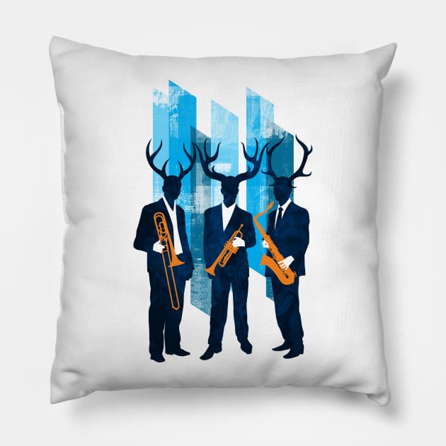 Horn Section Pillow by JoeConde