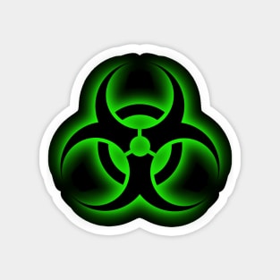 Green Biohazard Magnet