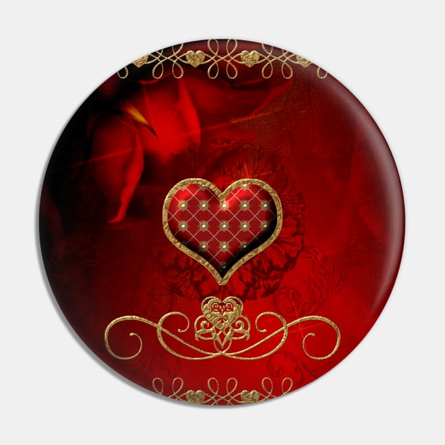 Wonderful decorative heart Pin by Nicky2342