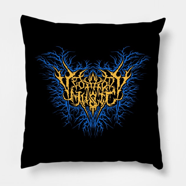 JEOPARDY MUSIC death metal logo - Classic Color Pillow by Brootal Branding