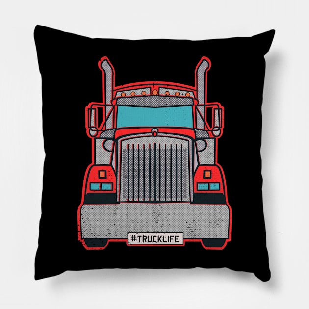 Truck Life Pillow by sbsiceland