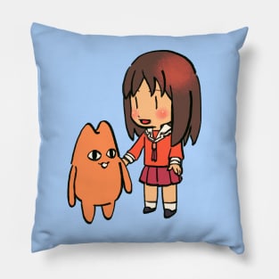 I draw chibi osaka and chiyo chan's dad (front ver.) / azumanga daioh Pillow