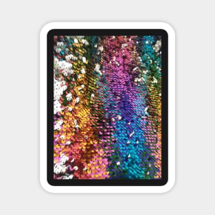 Photographic Image of Multi-colored Sequins Magnet