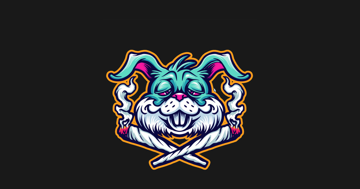 Funny Rabbit Weed Smoking Lover Weed Smoking Marijuana
