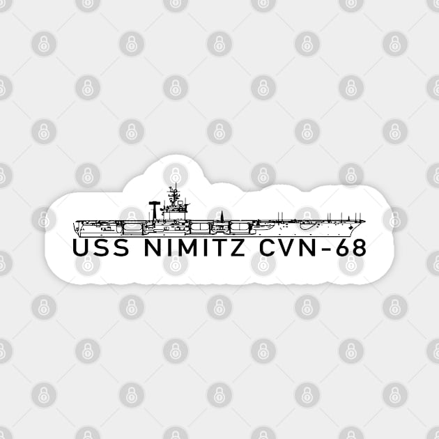 USS Nimitz VN-68 Supercarrier Aircraft Carrier Gift Magnet by Battlefields