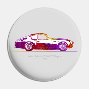 Aston Martin DB4 Gt Zagato 1960 - Colorful Watercolor Pin