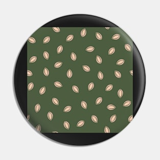 Seeds of Wisdom in Olive Green and Cream Pin