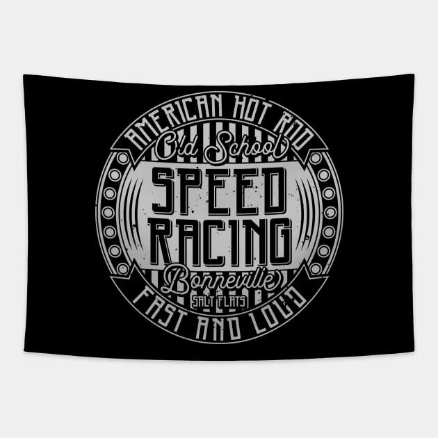 American Hot Rod Old School Tapestry by funkymonkeytees