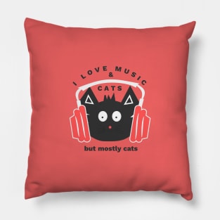 Music & cats Pillow