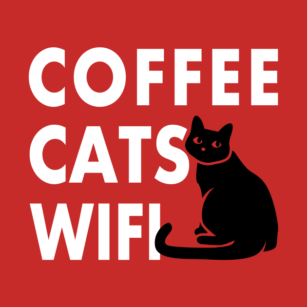 Coffee Cats Wifi Love by Electrovista