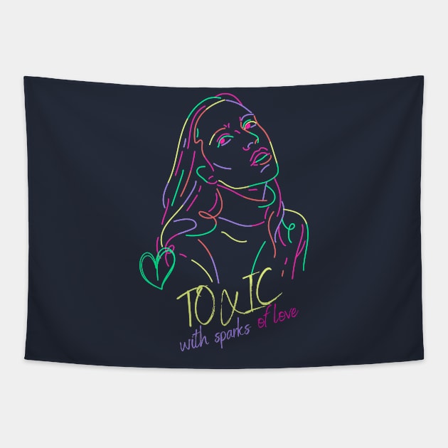 Toxic with sparks of love Tapestry by SibilinoWinkel