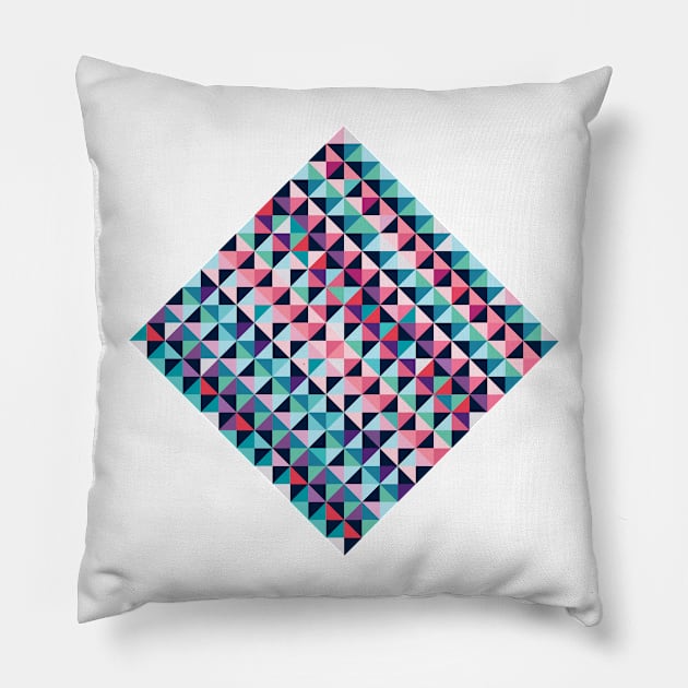 Retro rhombus mosaic Pillow by IngaDesign