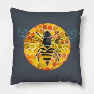 Bumblebee & Honeycomb Pillow