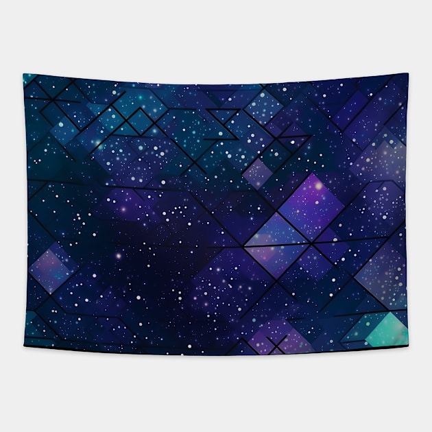 Perpetual Universe - Infinite Space Seamless Pattern Tapestry by nelloryn