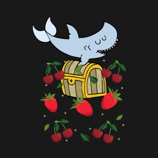 strawberry shark Treasure T-Shirt