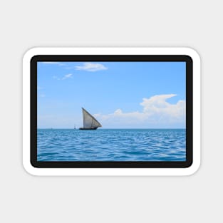 African Boat in Indian Ocean Zanzibar Tanzania Magnet