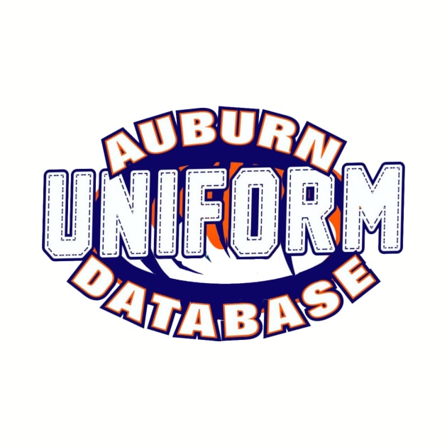 Auburn Uniform Database T-Shirt by Clintau24