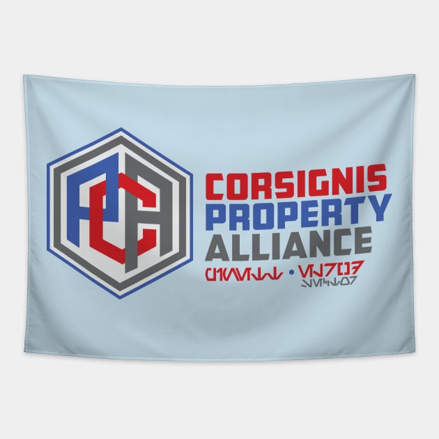 Corsignis Property Alliance Tapestry by MindsparkCreative