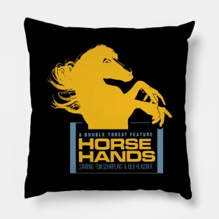 Horse Hands Dark Pillow