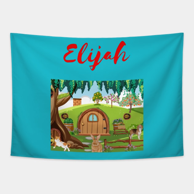 Elijah baby's names Tapestry by TopSea