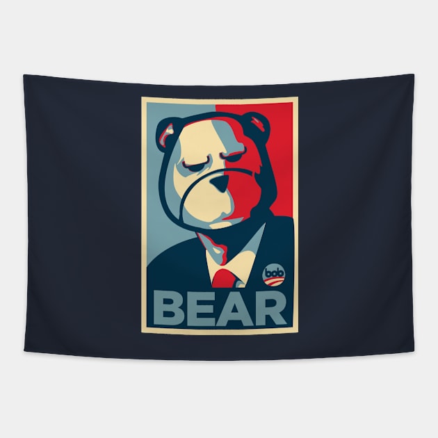 Obama Bear Tapestry by bobbuel