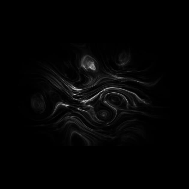 Black Plasma Energy Abstract Artwork by Highseller