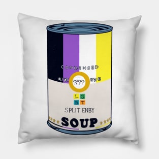 Split Enby Soup Pillow