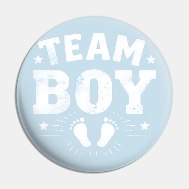 Team Boy Gender Reveal Baby Shower Blue Pin by TopTees