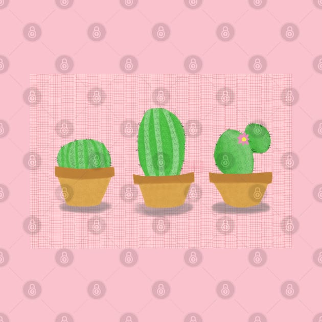 3 little cacti by Charlotsart