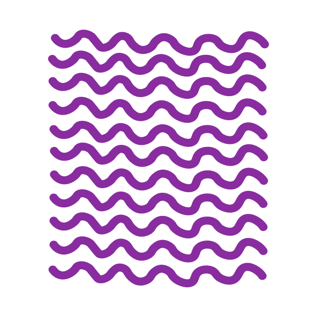 Purple horizontal wavy lines pattern by Baobabprintstore