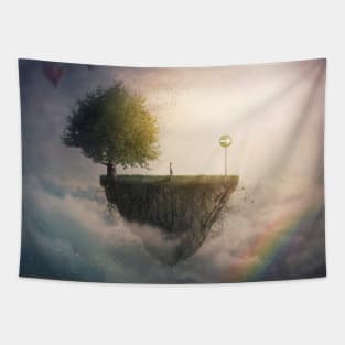 floating island journey Tapestry