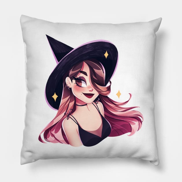 Witch Apprentice Pillow by madiearts