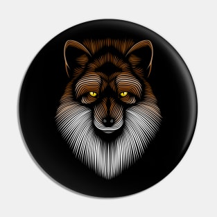 Fox face lines Pin