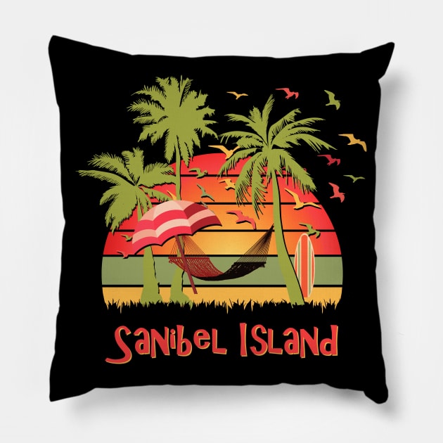 Sanibel Island Pillow by Nerd_art