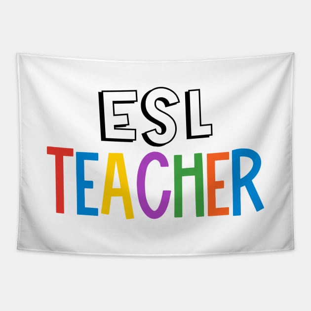 Rainbow ESL Teacher Tapestry by broadwaygurl18