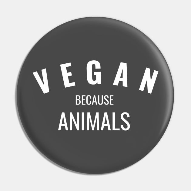 Vegan Because Animals Pin by veganiza-te