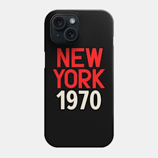 Iconic New York Birth Year Series: Timeless Typography - New York 1970 Phone Case