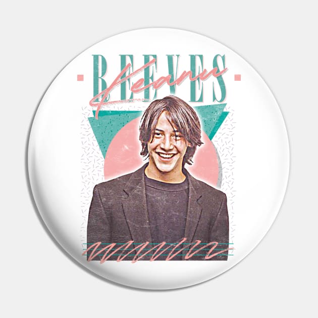 Keanu Reeves 90s Styled Aesthetic Design Pin by DankFutura