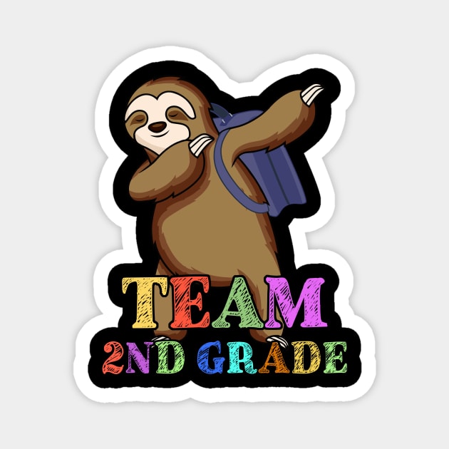 Sloth Team Sixth 2nd Grade Back To School Teacher Student Magnet by kateeleone97023