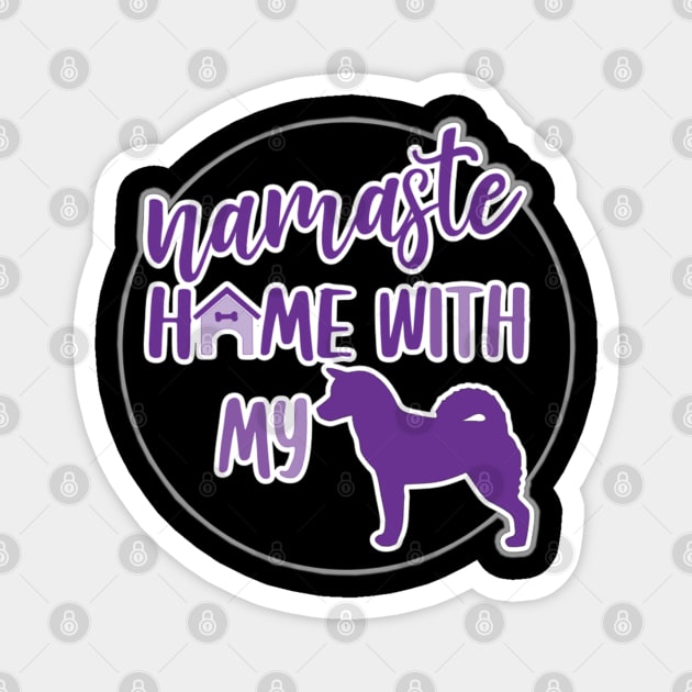 Namaste Home With My Shiba Inu Magnet by PB&J Designs