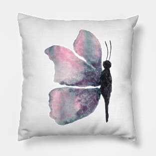 watercolour purple butterfly Pillow