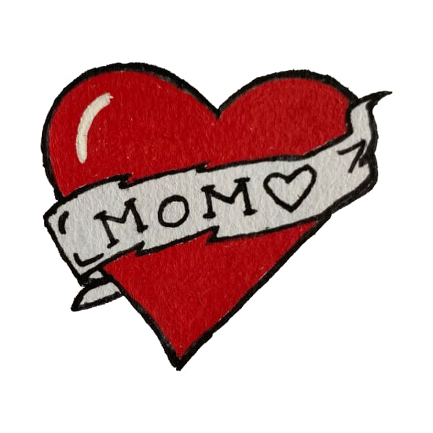 Tattoo style mom in heart by DaretoDream