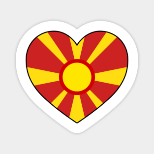 Heart - North Macedonia Magnet