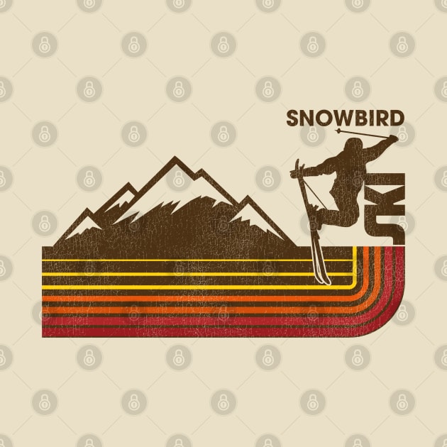 Retro Snowbird 70s/80s Style Skiing Stripe by darklordpug