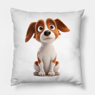 Dog Pet Cute Adorable Humorous Illustration Pillow