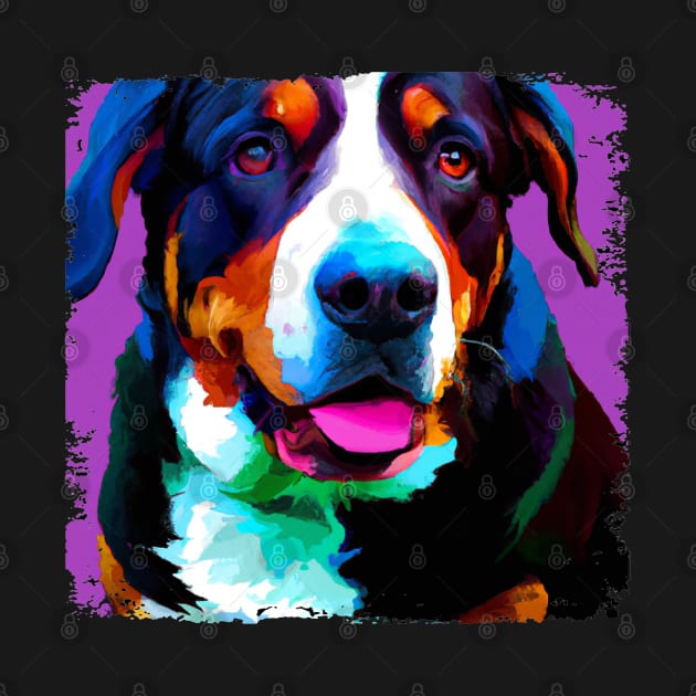 Greater Swiss Mountain Dog Pop Art - Dog Lover Gifts by PawPopArt