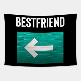 Bestffiend Arrow Pointing to the Right. Friendship. Tapestry