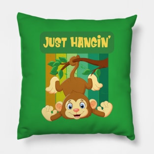 Monkey Just Hangin' Pillow