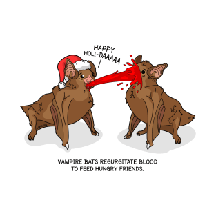 Vampire Bat Christmas by Zoodraws T-Shirt