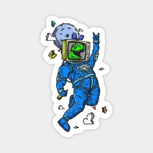 Freak spaceman lizard Magnet